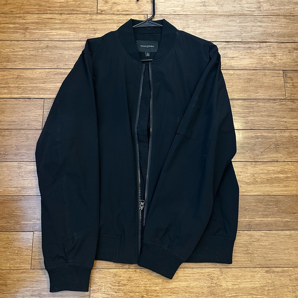 Banana Republic Black Bomber Jacket